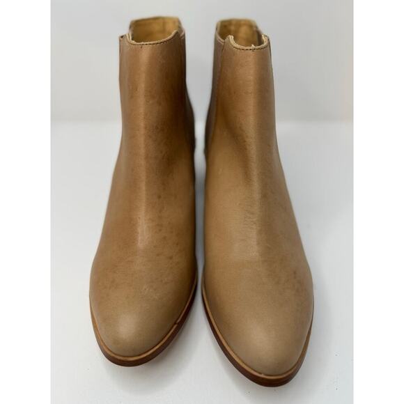 Nisolo Ana Chelsea Boots Tan Distressed Leather Size 11 Block Heel Ankle Boots - Picture 4 of 11